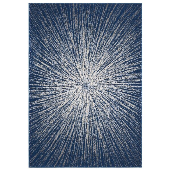 Safavieh 4 x 6 ft. Evoke Contemporary Indoor Small Rectangular Area Rug, Navy and Ivory EVK228N-4 - main